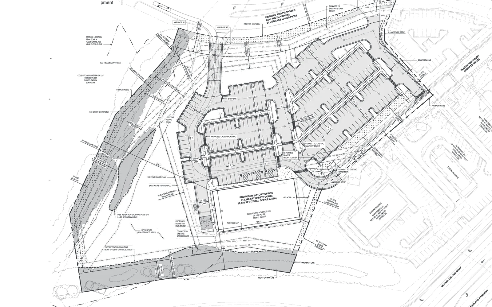 Site plan, SP250008 for 1155 Bluegrass Lakes Parkway