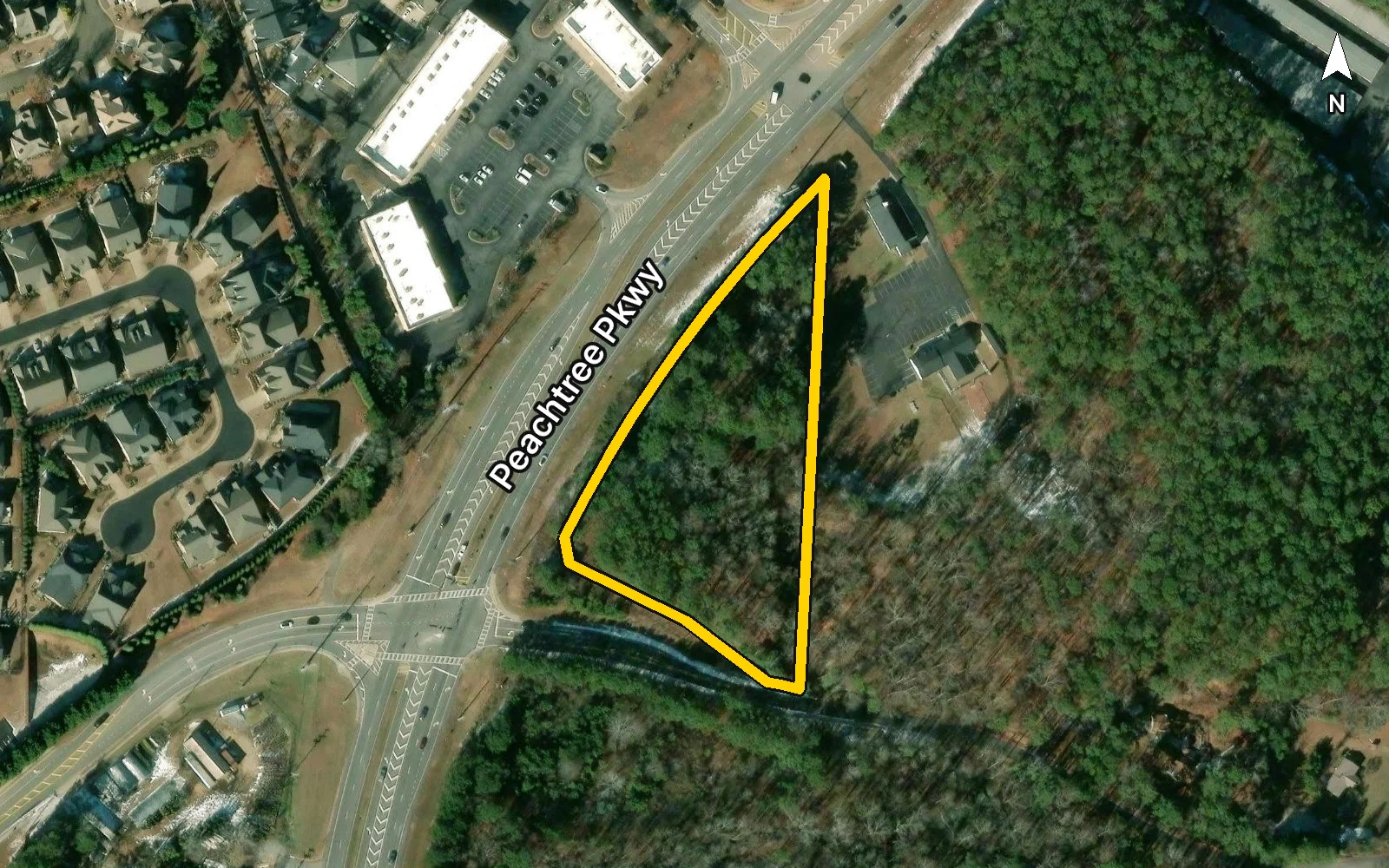 Aerial, Esri, Maxar for Old Alpharetta Road