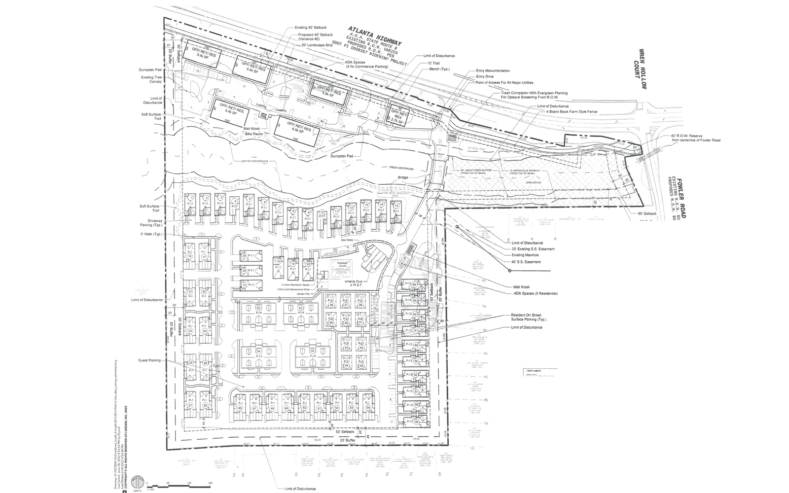 Site plan, ZA4075 for 4483 Atlanta Highway