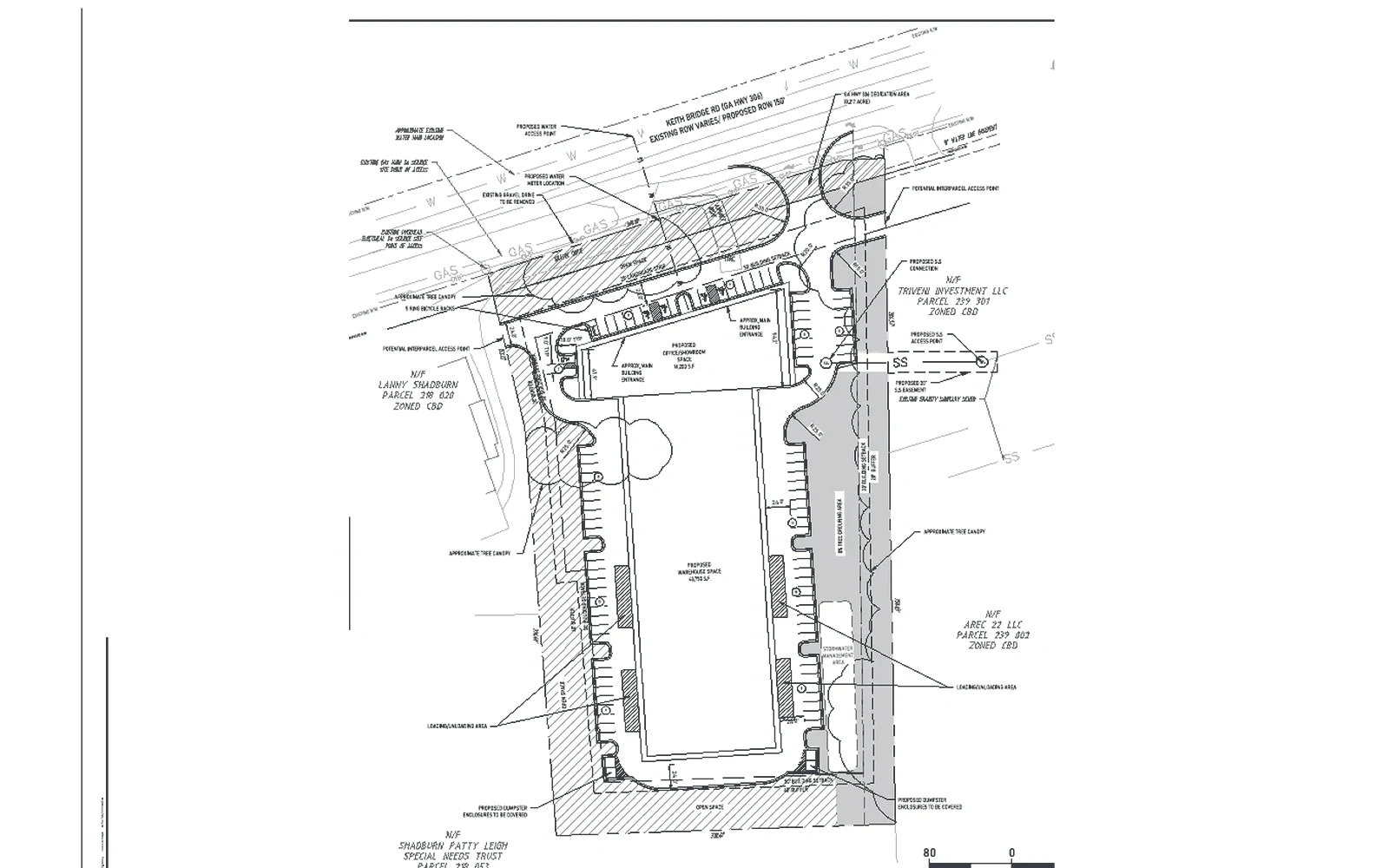 Site plan, ZA4238 for 3020 Keith Bridge Road