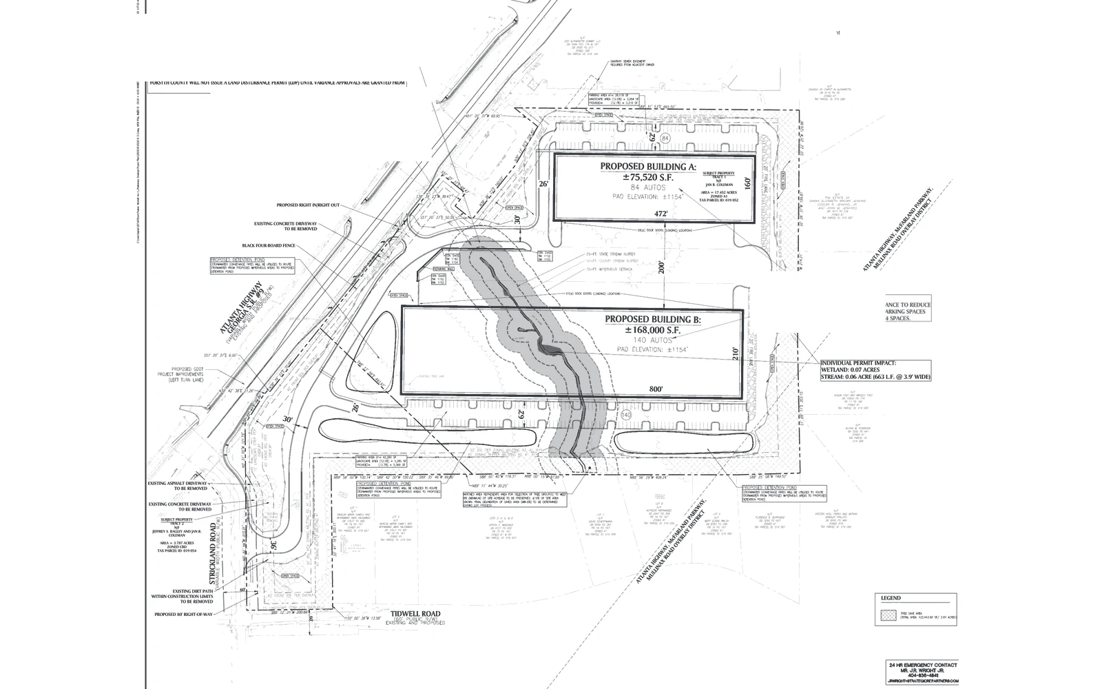 Site plan, ZA4236 for Atlanta Highway