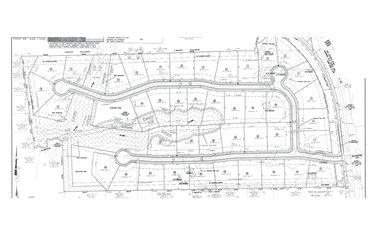 Site plan, ZA4099 for Old Atlanta Road (Weston Oaks)