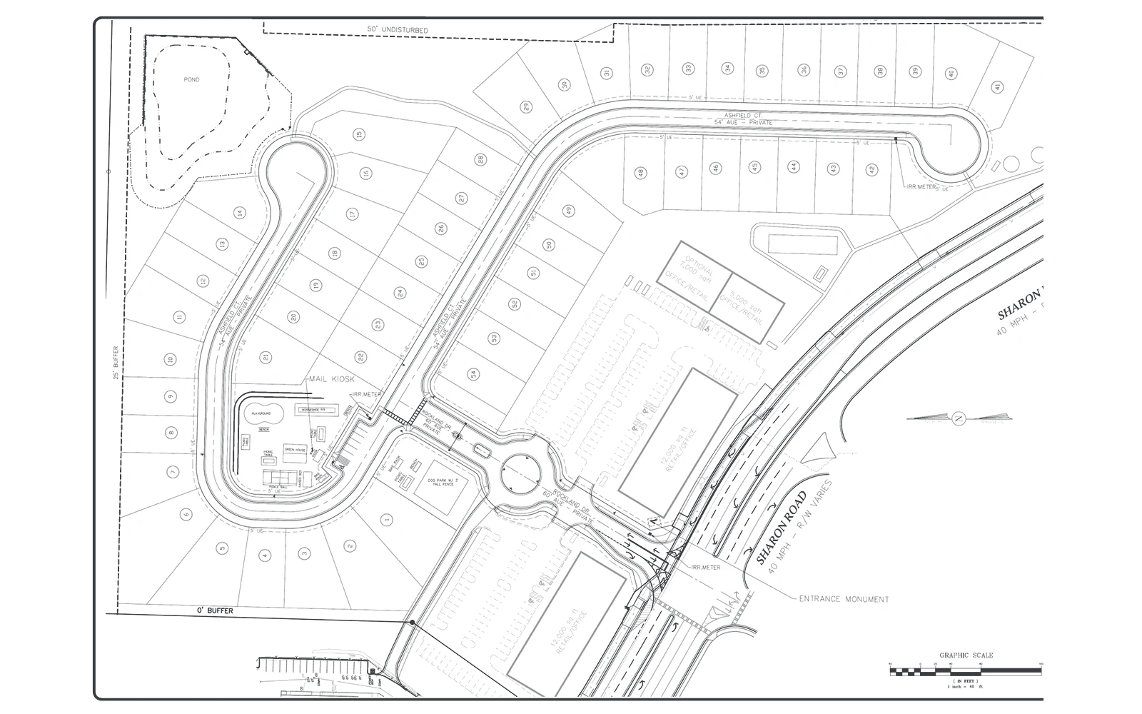 Lot layout, RC230016 for Sharon Springs Village