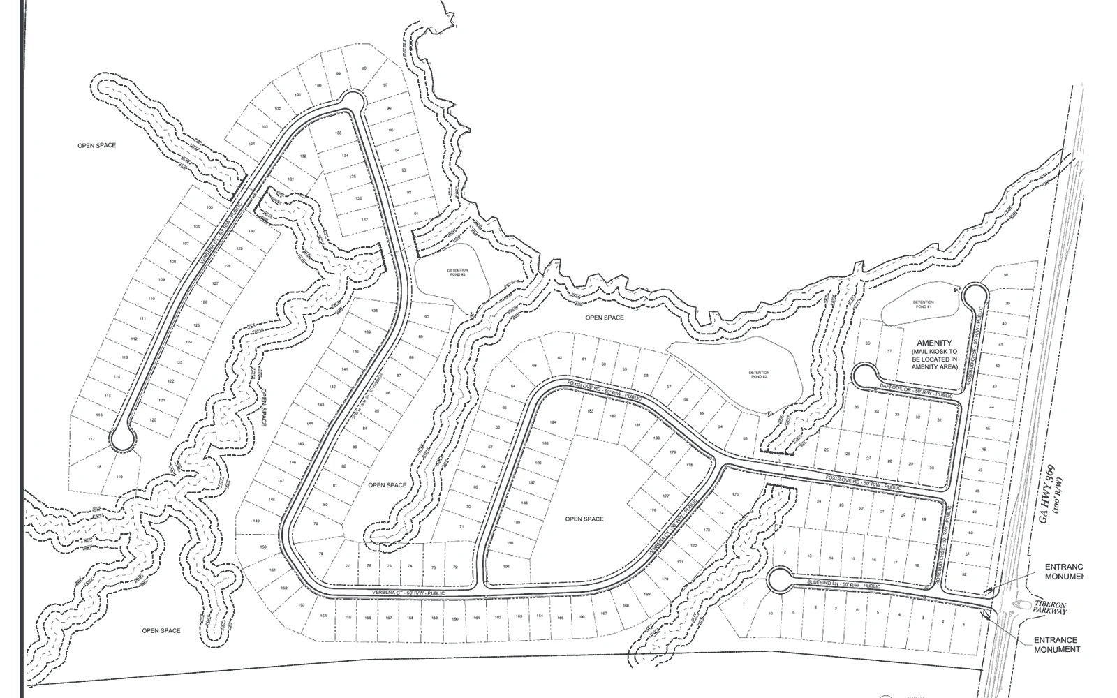 Lot layout, RC250003 for Matt Highway (River Hill Phase 3)