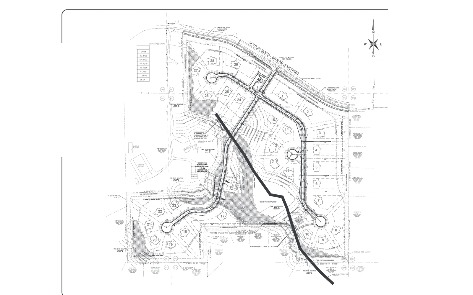 Site plan, ZA4213 for Settles Road (Elysian Gates)
